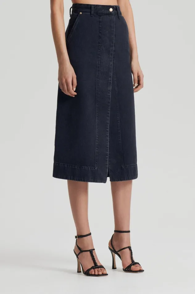 Women Scanlan Theodore Denim DENIM SKIRT Washedblack Women Scanlan Theodore Denim DENIM SKIRT Washedblack