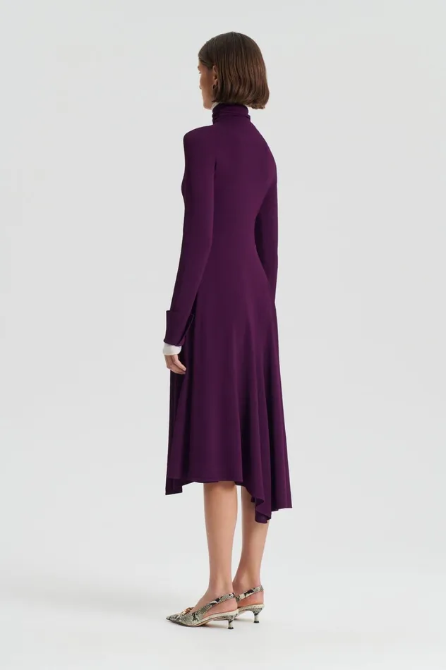 Women Scanlan Theodore Dresses DRAPE HEM DRESS Mulberry