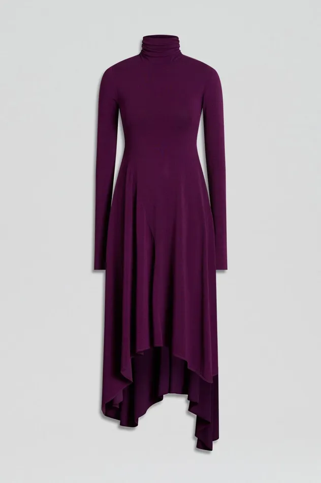 Women Scanlan Theodore Dresses DRAPE HEM DRESS Mulberry