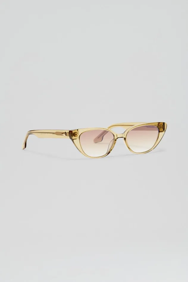 Women Scanlan Theodore Eyewear ST FELINE OVAL SUNGLASSES Sahara