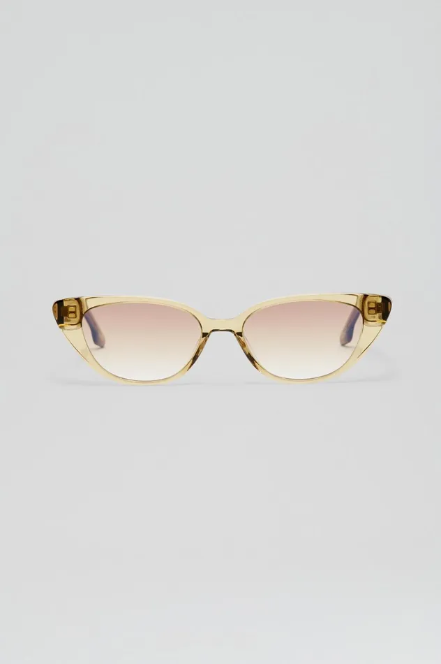 Women Scanlan Theodore Eyewear ST FELINE OVAL SUNGLASSES Sahara