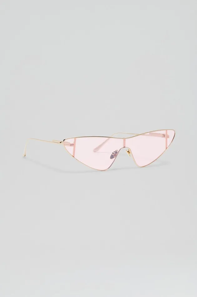 Women Scanlan Theodore Eyewear ST METAL CAT SHIELD SUNGLASSES Lightgold Women Scanlan Theodore Eyewear ST METAL CAT SHIELD SUNGLASSES Lightgold