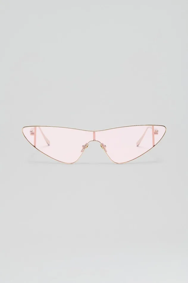 Women Scanlan Theodore Eyewear ST METAL CAT SHIELD SUNGLASSES Lightgold Women Scanlan Theodore Eyewear ST METAL CAT SHIELD SUNGLASSES Lightgold