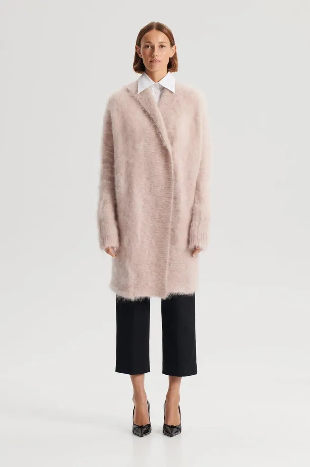 Women Scanlan Theodore Jackets BRUSHED MOHAIR CARDIGAN 3 Mink