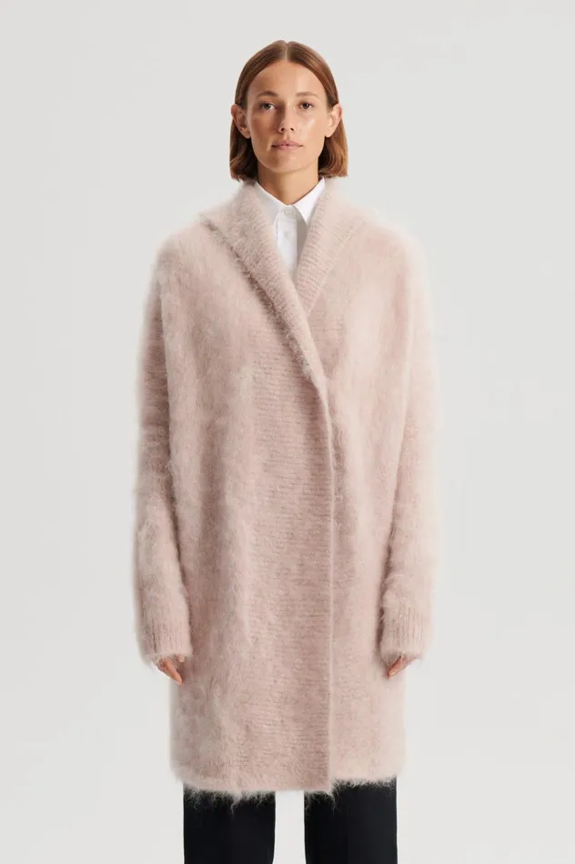 Women Scanlan Theodore Jackets BRUSHED MOHAIR CARDIGAN 3 Mink