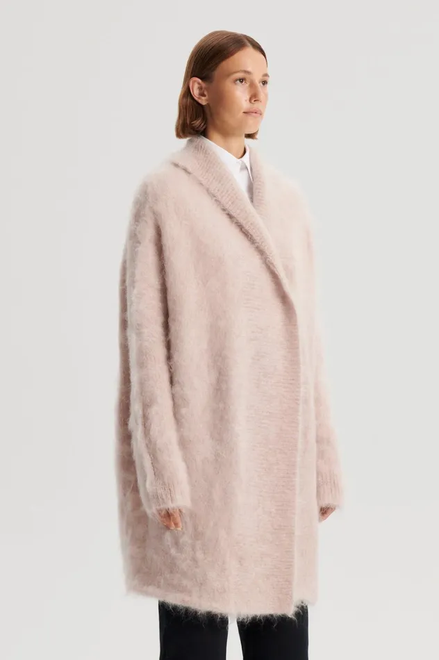 Women Scanlan Theodore Jackets BRUSHED MOHAIR CARDIGAN 3 Mink