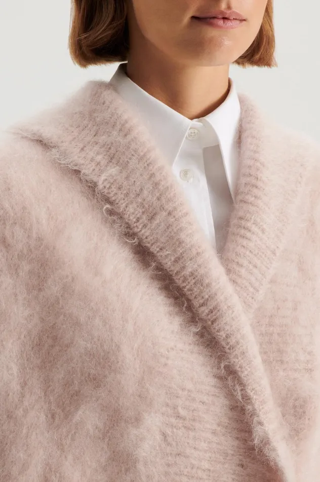 Women Scanlan Theodore Jackets BRUSHED MOHAIR CARDIGAN 3 Mink