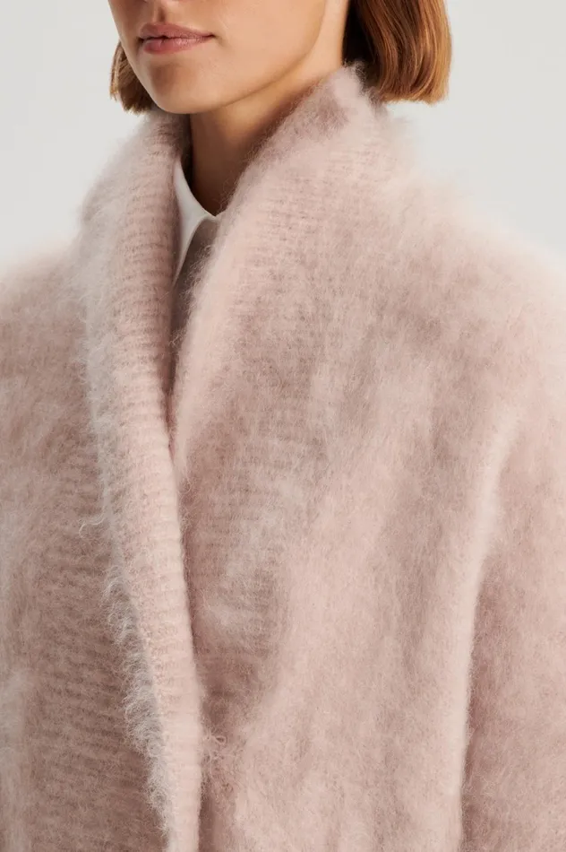 Women Scanlan Theodore Jackets BRUSHED MOHAIR CARDIGAN 3 Mink