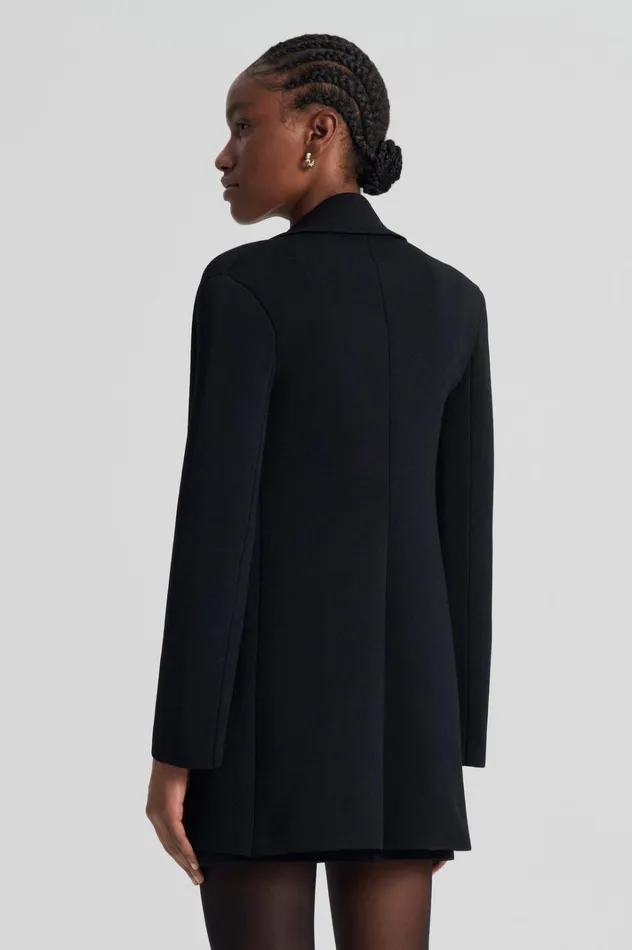 Women Scanlan Theodore Jackets CREPE KNIT LOOSE TAILORED JACKET Black Women Scanlan Theodore Jackets CREPE KNIT LOOSE TAILORED JACKET Black