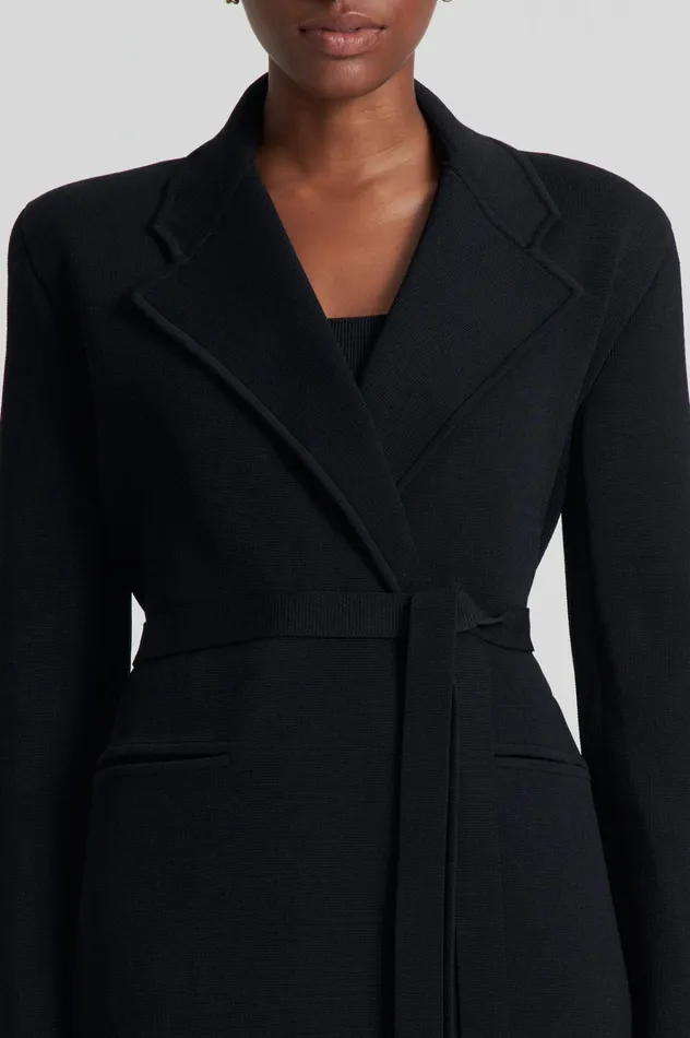 Women Scanlan Theodore Jackets CREPE KNIT LOOSE TAILORED JACKET Black Women Scanlan Theodore Jackets CREPE KNIT LOOSE TAILORED JACKET Black