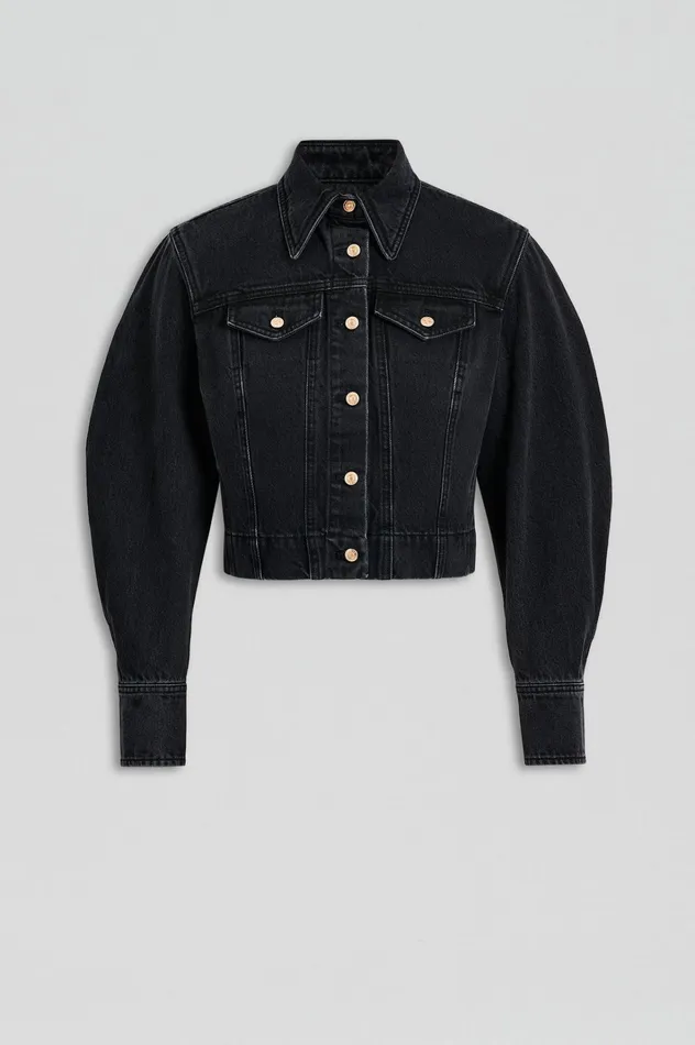 Women Scanlan Theodore Jackets DENIM JACKET Washedblackg