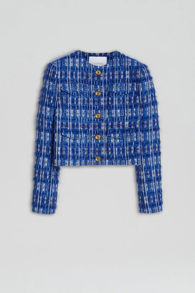 Women Scanlan Theodore Jackets TINSEL CARGO JACKET Cobalt Women Scanlan Theodore Jackets TINSEL CARGO JACKET Cobalt