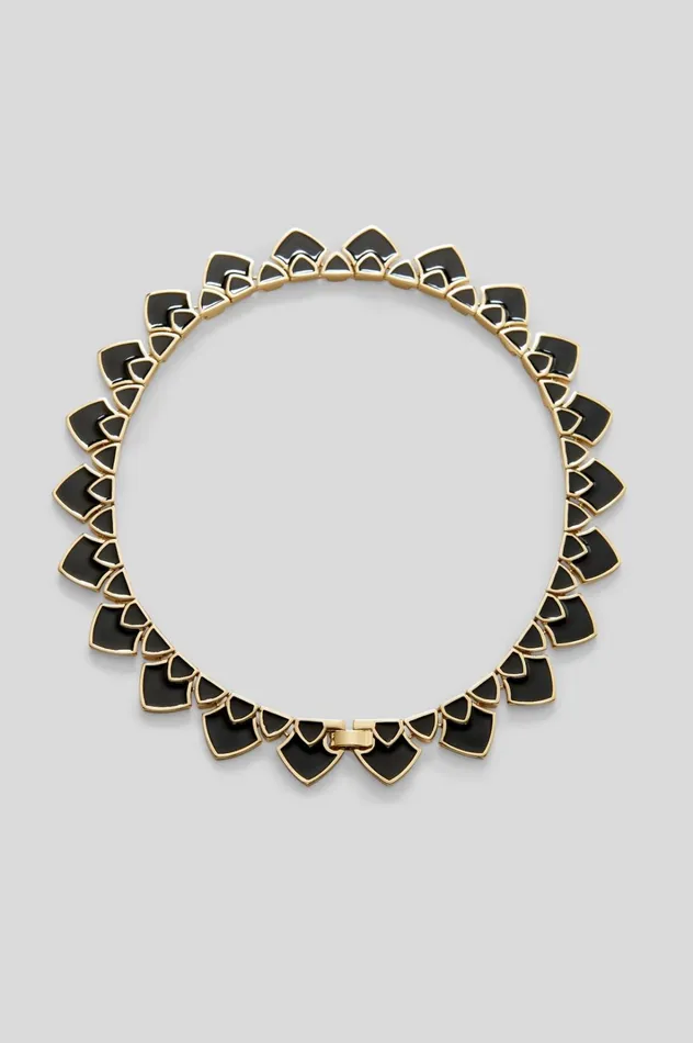 Women Scanlan Theodore Jewelry ENAMEL TRIANGLE CHOKER Black