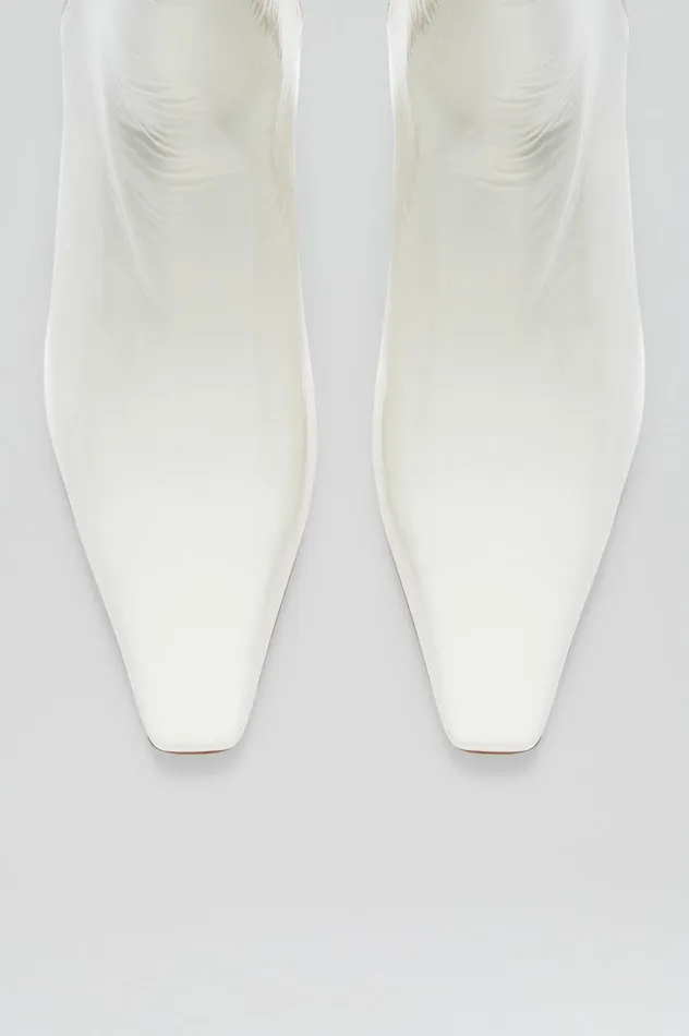 Women Scanlan Theodore Leather CRINKLE LEATHER ANKLE BOOT 75 White Women Scanlan Theodore Leather CRINKLE LEATHER ANKLE BOOT 75 White