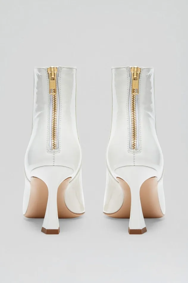 Women Scanlan Theodore Leather CRINKLE LEATHER ANKLE BOOT 75 White Women Scanlan Theodore Leather CRINKLE LEATHER ANKLE BOOT 75 White