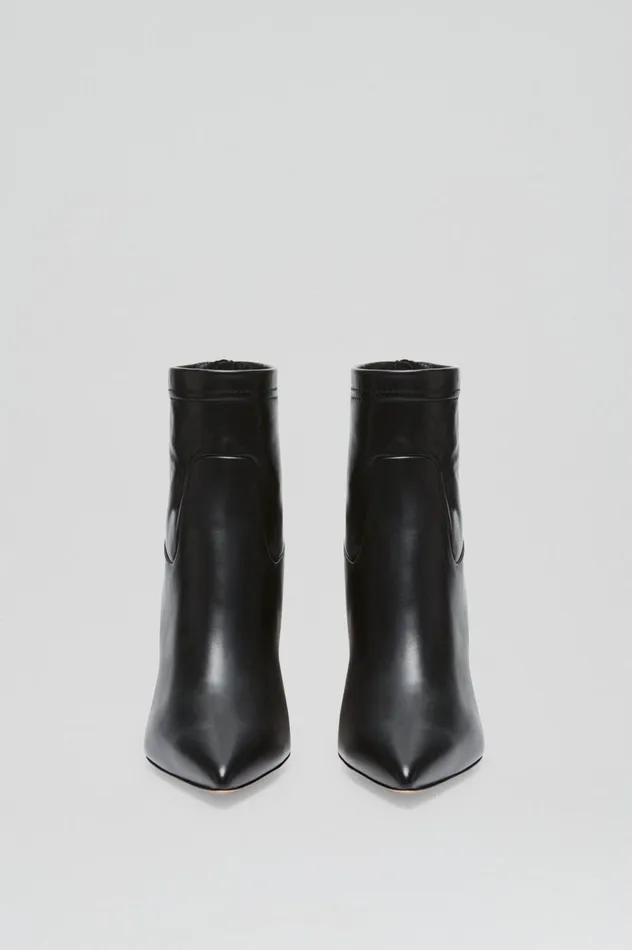 Women Scanlan Theodore Leather STRETCH ANKLE BOOT 85 Black