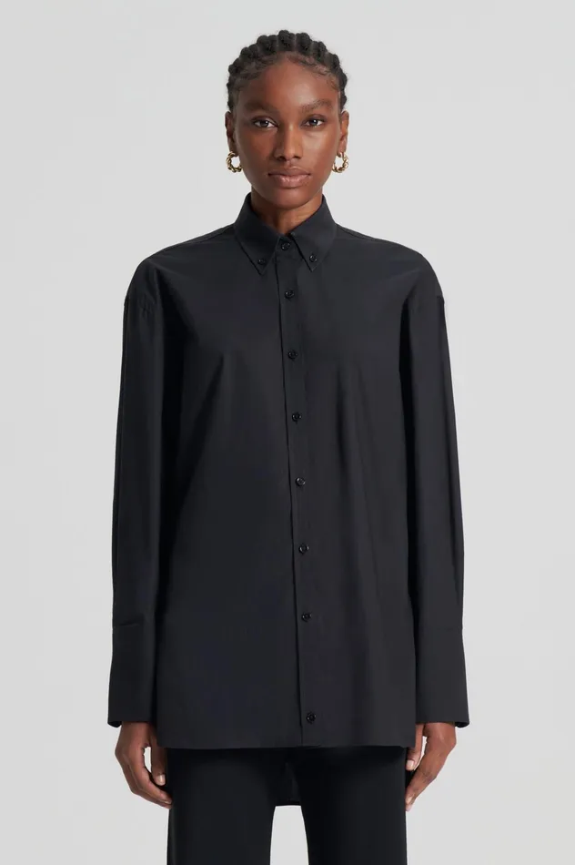 Women Scanlan Theodore Shirts PARACHUTE COTTON SHIRT Black Women Scanlan Theodore Shirts PARACHUTE COTTON SHIRT Black