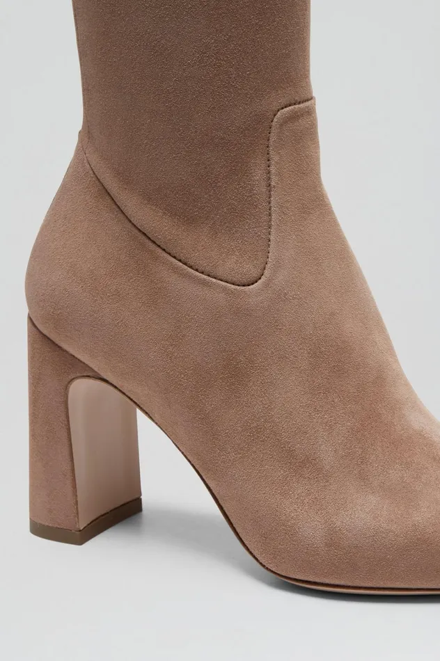 Women Scanlan Theodore Shoes STRETCH BELOW THE KNEE BOOT 85 Camelsuede