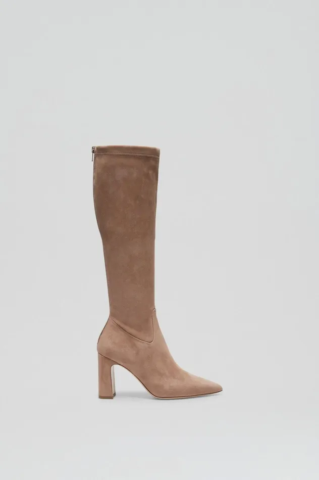 Women Scanlan Theodore Shoes STRETCH BELOW THE KNEE BOOT 85 Camelsuede