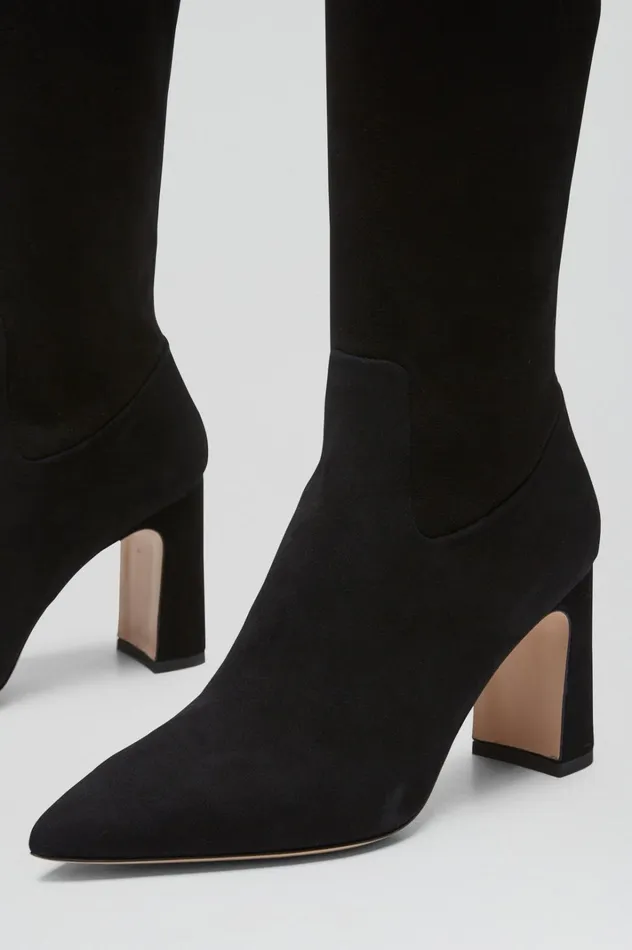 Women Scanlan Theodore Shoes STRETCH SUEDE OVER THE KNEE BOOT 85 Black Women Scanlan Theodore Shoes STRETCH SUEDE OVER THE KNEE BOOT 85 Black