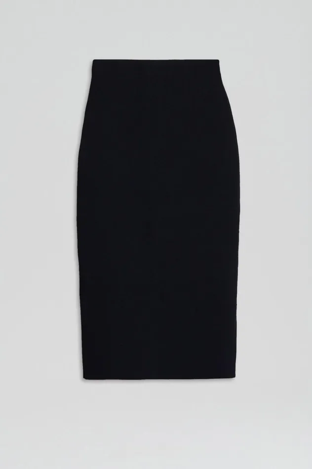 Women Scanlan Theodore Skirts CREPE KNIT PENCIL SKIRT Black