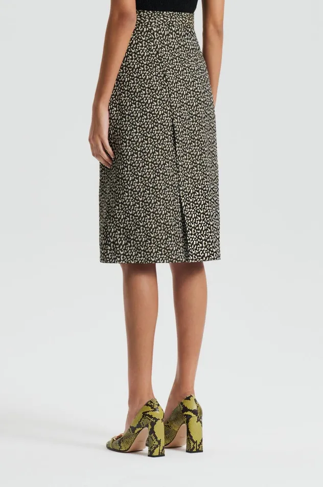 Women Scanlan Theodore Skirts OCELOT PENCIL SKIRT Darkelm Women Scanlan Theodore Skirts OCELOT PENCIL SKIRT Darkelm