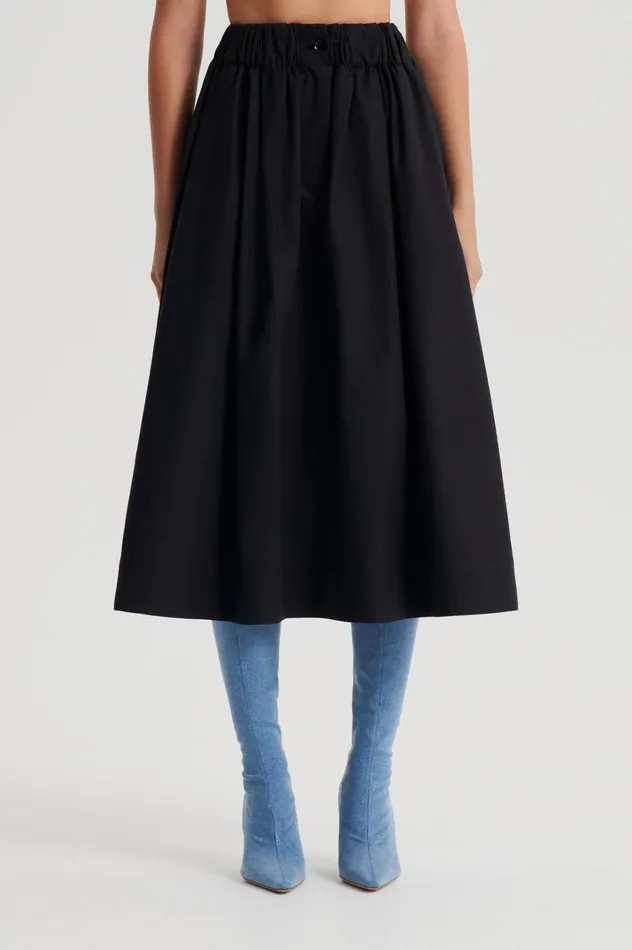 Women Scanlan Theodore Skirts WIDE CARGO SKIRT Black