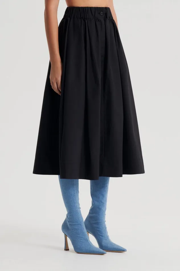 Women Scanlan Theodore Skirts WIDE CARGO SKIRT Black