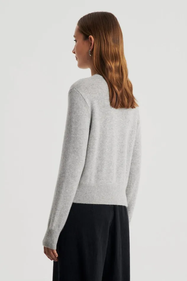 Women Scanlan Theodore Sweaters CASHMERE CREW SWEATER Lightgreymelange Women Scanlan Theodore Sweaters CASHMERE CREW SWEATER Lightgreymelange