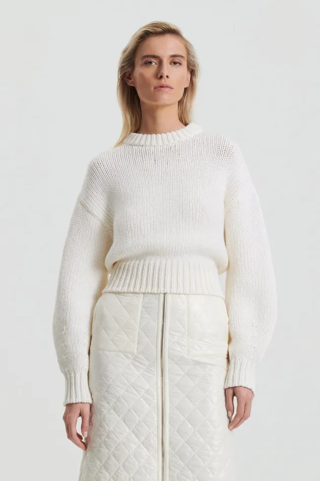 Women Scanlan Theodore Sweaters COCOON SWEATER Cream Women Scanlan Theodore Sweaters COCOON SWEATER Cream