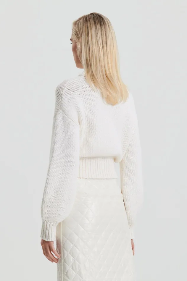 Women Scanlan Theodore Sweaters COCOON SWEATER Cream Women Scanlan Theodore Sweaters COCOON SWEATER Cream