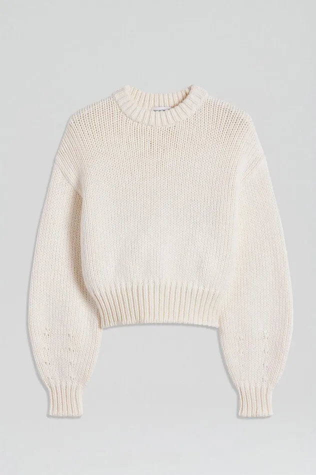 Women Scanlan Theodore Sweaters COCOON SWEATER Cream Women Scanlan Theodore Sweaters COCOON SWEATER Cream