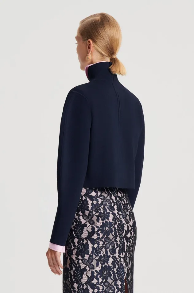 Women Scanlan Theodore Tops CREPE KNIT COCOON SLEEVE SWEATER Navy Women Scanlan Theodore Tops CREPE KNIT COCOON SLEEVE SWEATER Navy