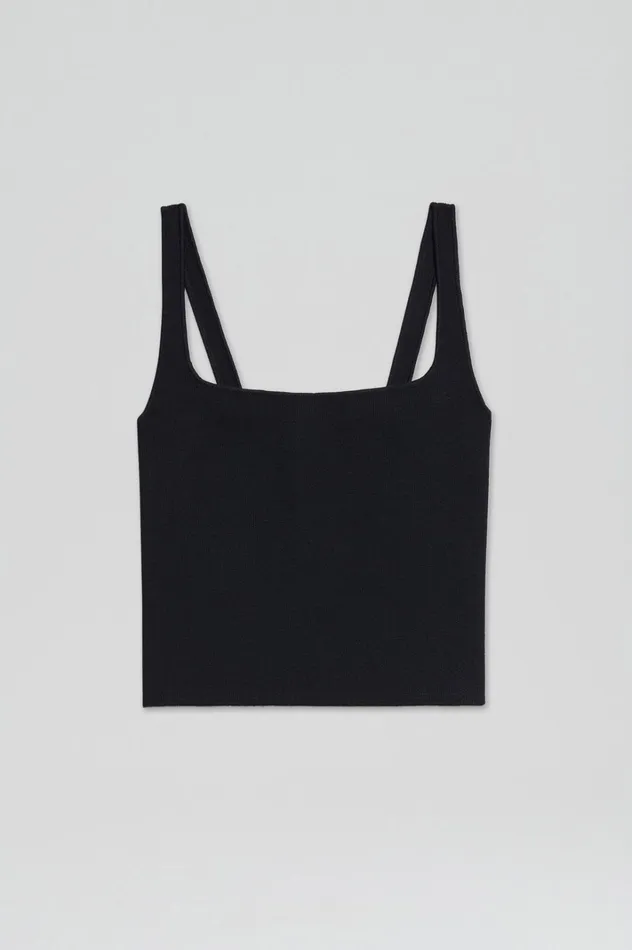 Women Scanlan Theodore Tops CREPE KNIT SQUARE CAMISOLE Navy Women Scanlan Theodore Tops CREPE KNIT SQUARE CAMISOLE Navy