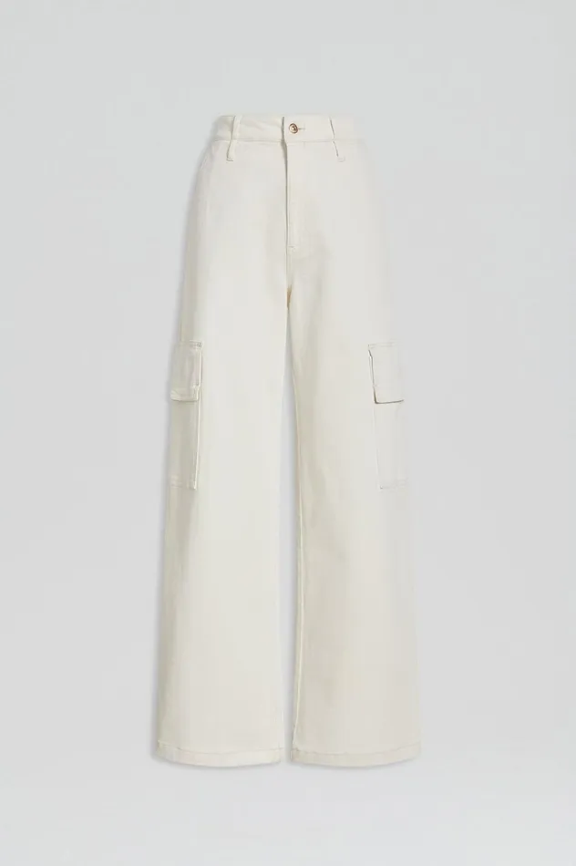 Women Scanlan Theodore Trousers DENIM CARGO JEAN Natura115 Women Scanlan Theodore Trousers DENIM CARGO JEAN Natura115