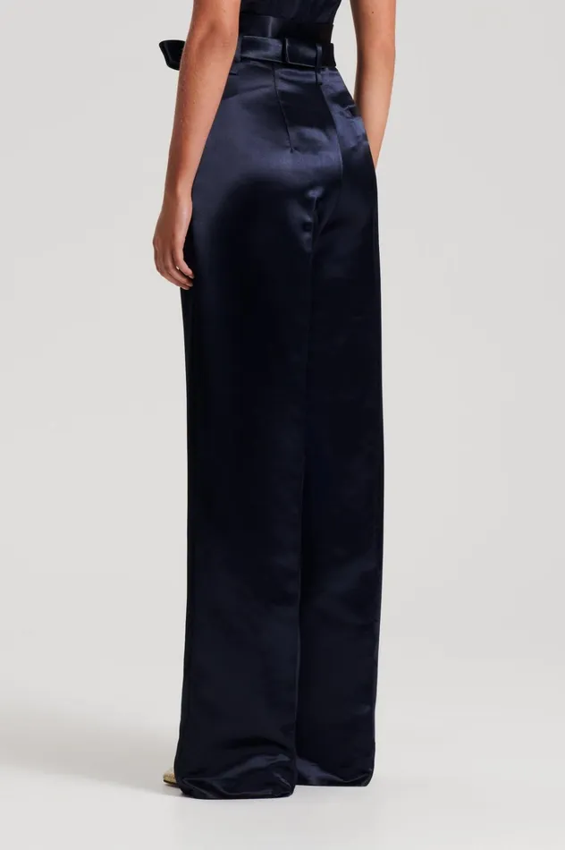 Women Scanlan Theodore Trousers FRENCH SATIN TROUSER Ink
