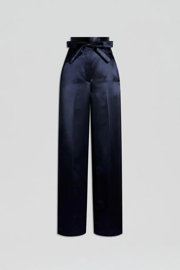 Women Scanlan Theodore Trousers FRENCH SATIN TROUSER Ink