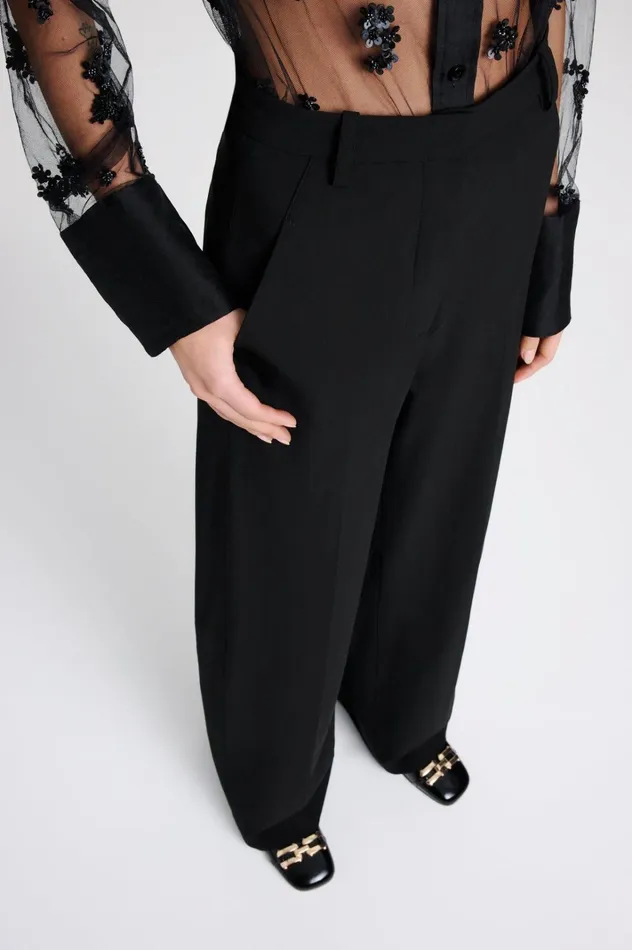 Women Scanlan Theodore Trousers GOTHAM TAILORED TROUSER Black Women Scanlan Theodore Trousers GOTHAM TAILORED TROUSER Black