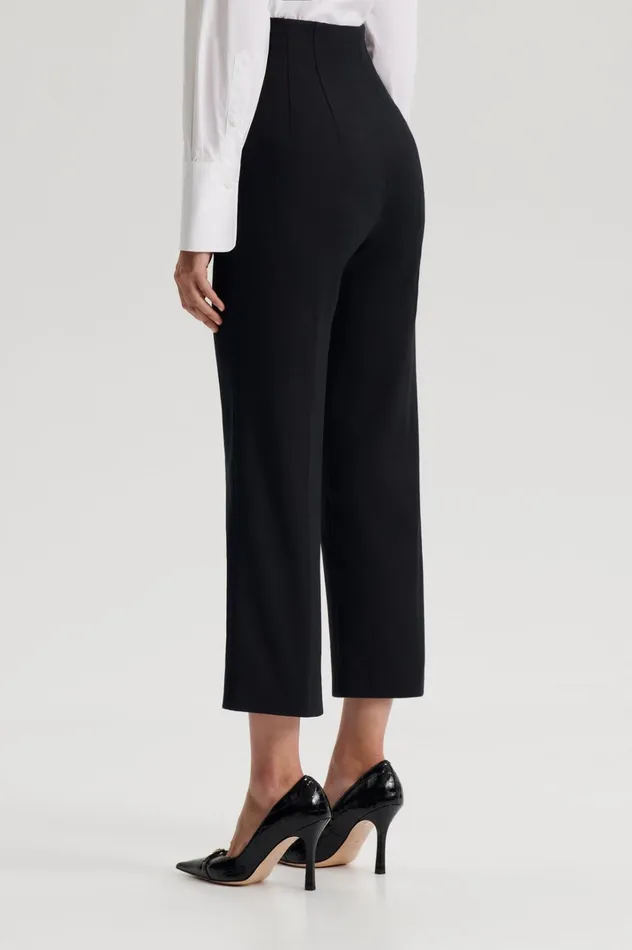Women Scanlan Theodore Trousers MERCERISED COTTON TROUSER Black