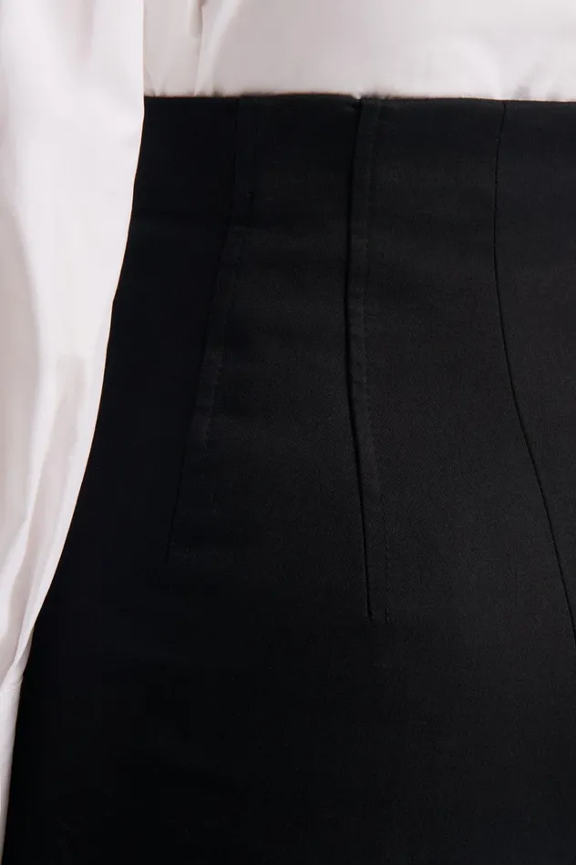 Women Scanlan Theodore Trousers MERCERISED COTTON TROUSER Black