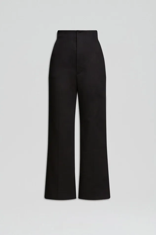 Women Scanlan Theodore Trousers MERCERISED COTTON TROUSER Black