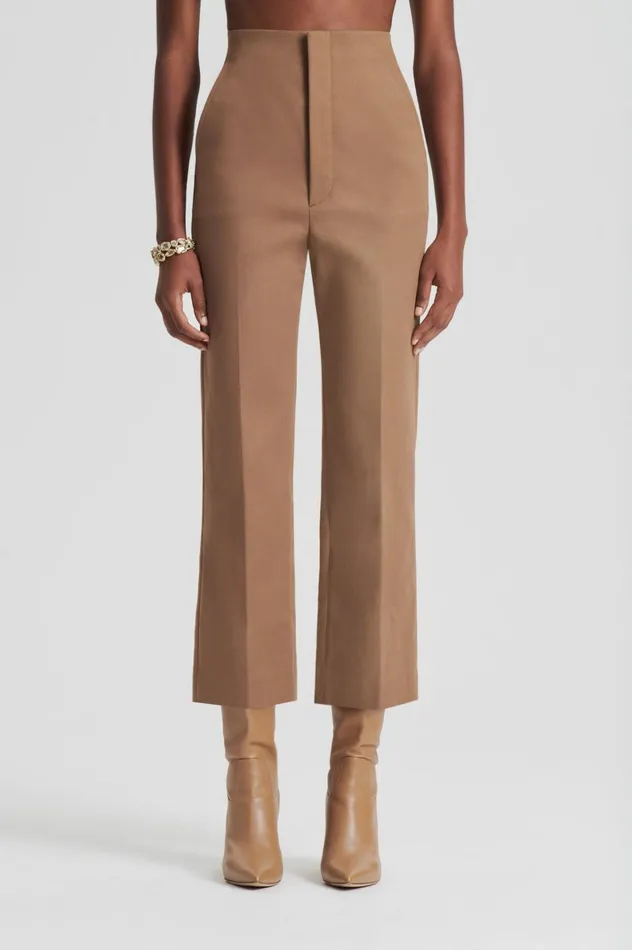 Women Scanlan Theodore Trousers MERCERISED COTTON TROUSER Camel Women Scanlan Theodore Trousers MERCERISED COTTON TROUSER Camel