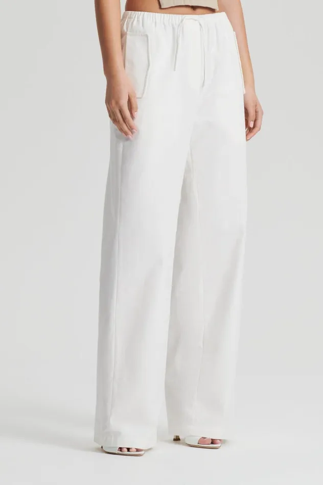 Women Scanlan Theodore Trousers POCKET CARGO White Women Scanlan Theodore Trousers POCKET CARGO White