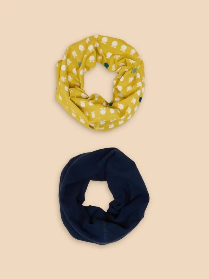 Women SCARVES White Stuff Versatile 2Pk Jersey Roll Chartreuse Multi