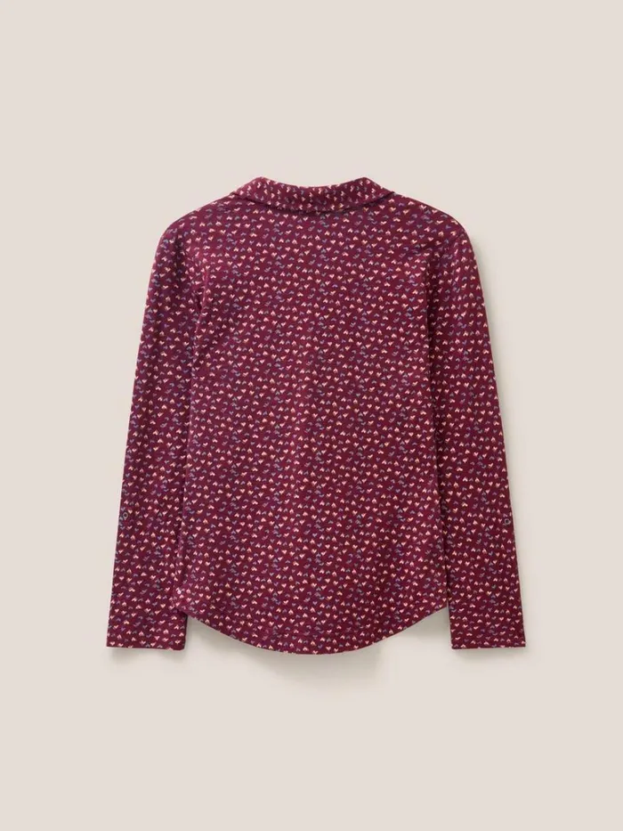 Women SHIRTS and BLOUSES White Stuff Annie Cotton Jersey Shirt Plum Purple Print Women SHIRTS and BLOUSES White Stuff Annie Cotton Jersey Shirt Plum Purple Print