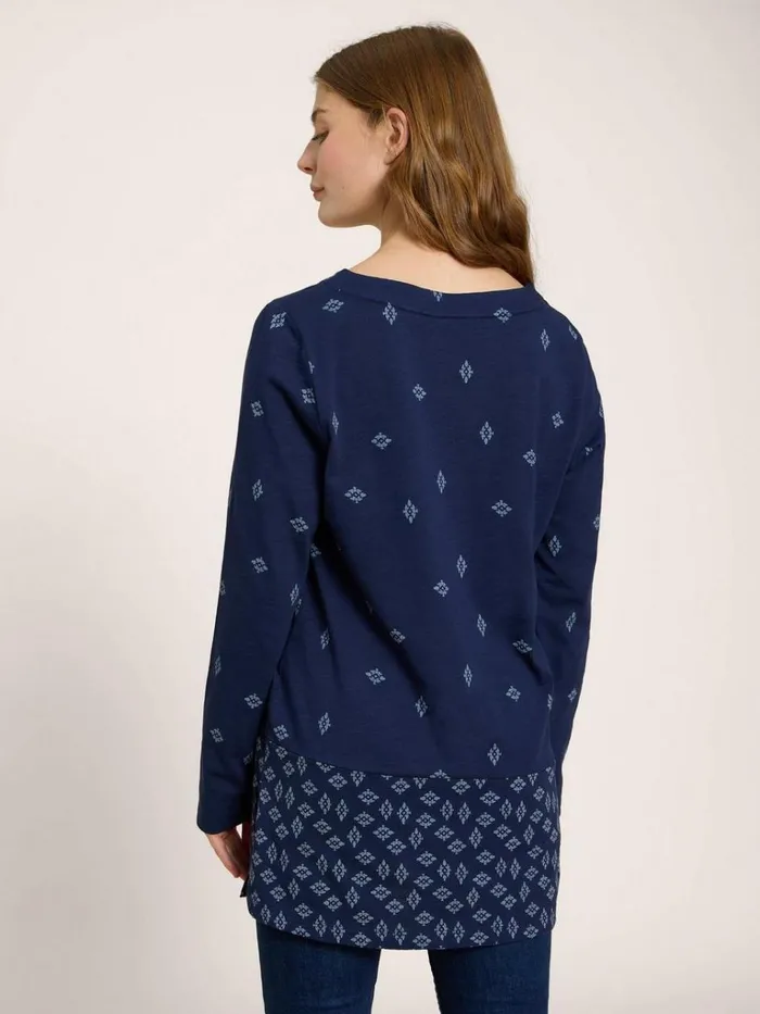 Women SHIRTS and BLOUSES White Stuff CARRIE LS TUNIC Navy Print Women SHIRTS and BLOUSES White Stuff CARRIE LS TUNIC Navy Print