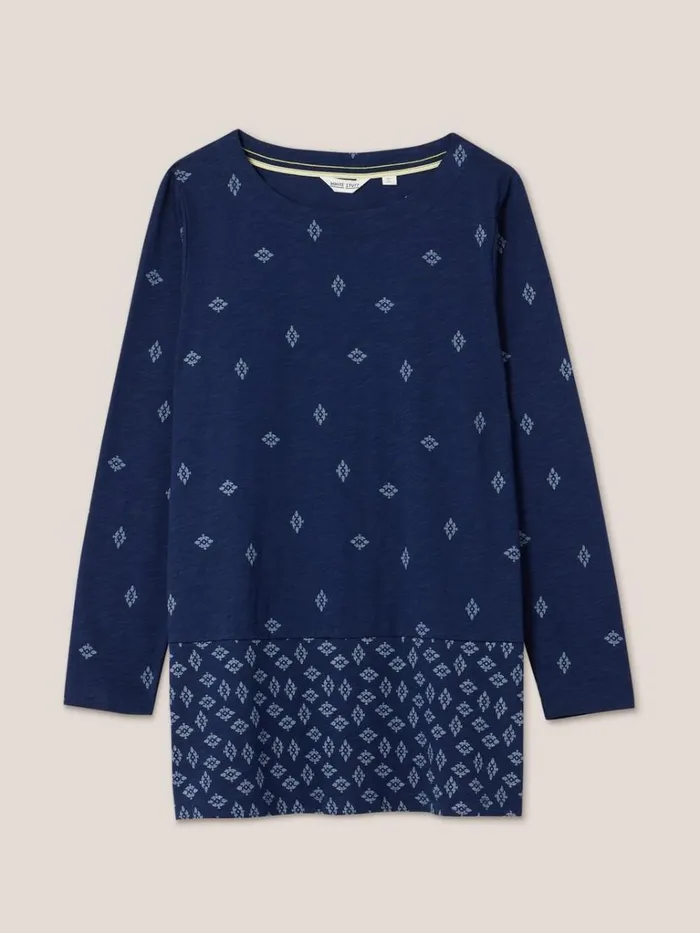 Women SHIRTS and BLOUSES White Stuff CARRIE LS TUNIC Navy Print Women SHIRTS and BLOUSES White Stuff CARRIE LS TUNIC Navy Print