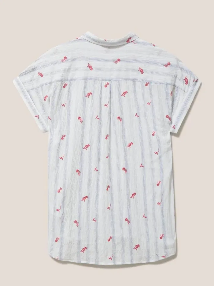Women SHIRTS and BLOUSES White Stuff Ella Embroidered Cotton Shirt White Multi