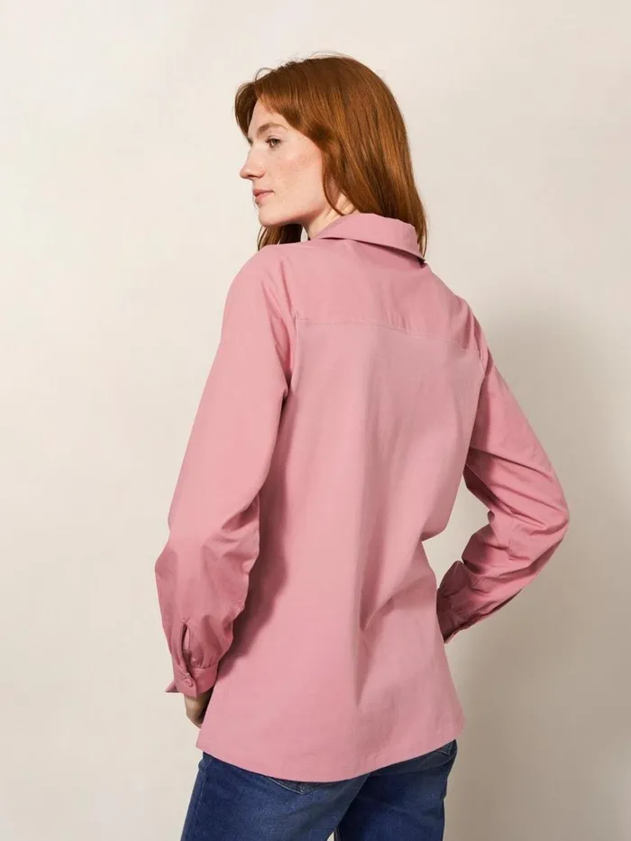 Women SHIRTS and BLOUSES White Stuff Fran Plain Shirt Mid Pink Women SHIRTS and BLOUSES White Stuff Fran Plain Shirt Mid Pink
