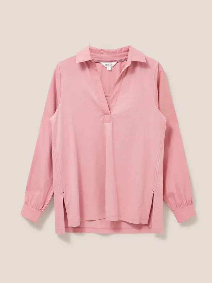 Women SHIRTS and BLOUSES White Stuff Fran Plain Shirt Mid Pink Women SHIRTS and BLOUSES White Stuff Fran Plain Shirt Mid Pink